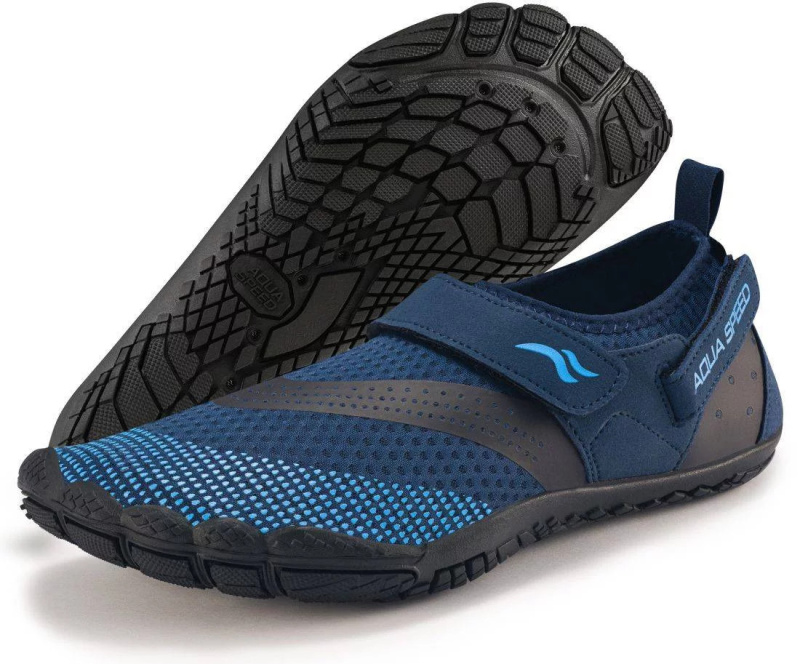 Plavecká obuv Agama tm. modrá-černá - AQUA SPEED 43