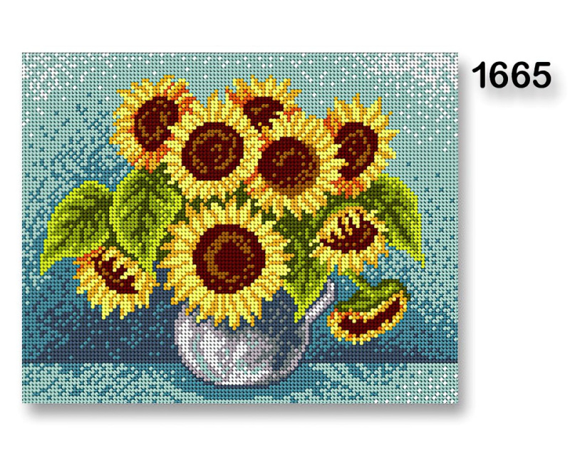 Stoklasa Vyšívací předloha, obrázek na vyšívání 70240/1665, slunečnice, žlutá, 24x30cm
