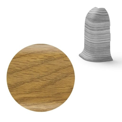 Vnější roh k soklu Naturel dub Aljaška , PVC délka 0,5 cm, výška hrany 56 mm, NATNGTZ37