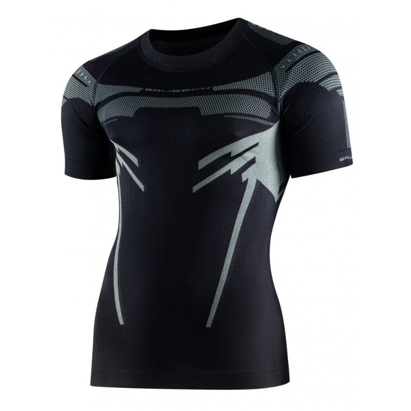 Pánské funkční triko Brubeck Dry s krátkým rukávem Black/Graphite L