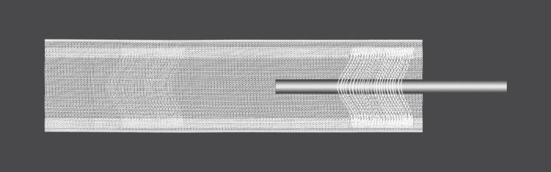 MAGAM Záclonová řasící páska, stuha TZ17, vitrážová na tyč, univerzální řasení, transparentní, šířka 10cm (v metráži)