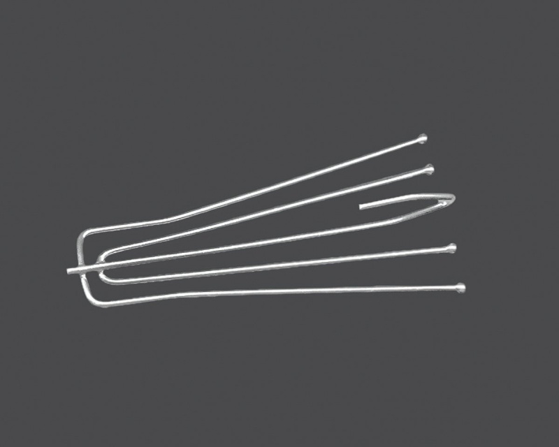 MAGAM Háček na závěsy kov 20.22.004.0, stříbrný, velikost 7x2cm, délka háčku 2,4cm