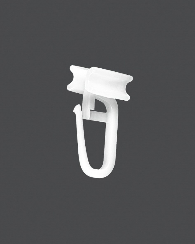 MAGAM Háček na záclony s posuvnou ližinou na hliníkovou kolejnici, bílý