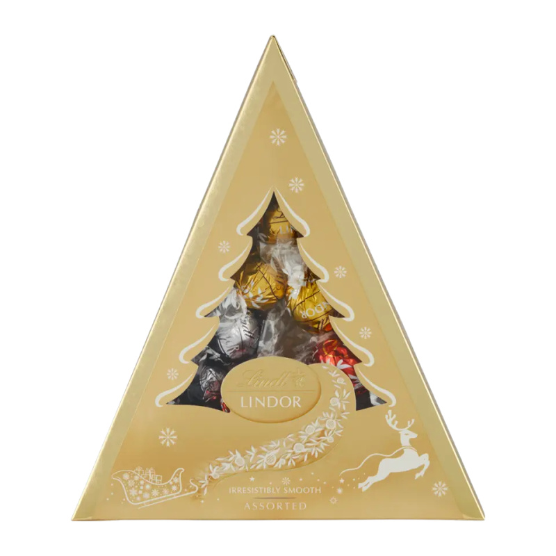 Lindor Xmas tree Assorted - čokoládové pralinky - mix, 125 g