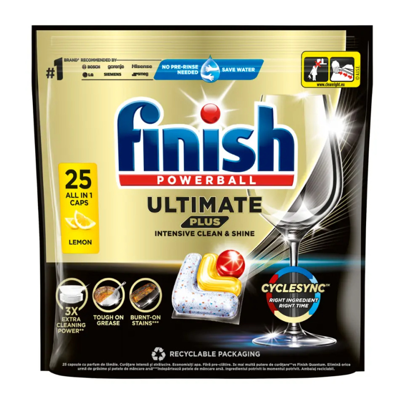 Finish Tablety do myčky Ultimate Plus All in 1 Lemon 25 ks 25 ks