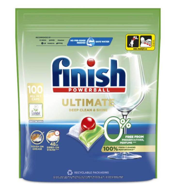 Finish Ultimate 0% All in 1 kapsle do myčky nádobí