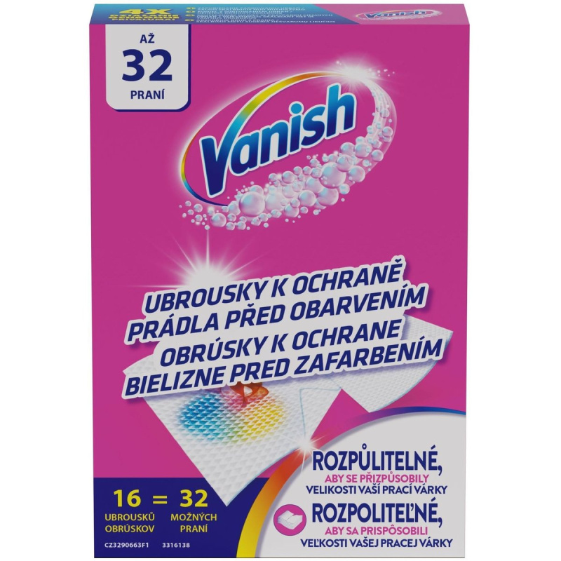 Vanish Color Protect ubrousky 16 ks