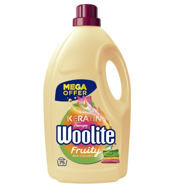 Woolite Keratin Therapy Fruity prací gel na barevné prádlo (4,5 l)
