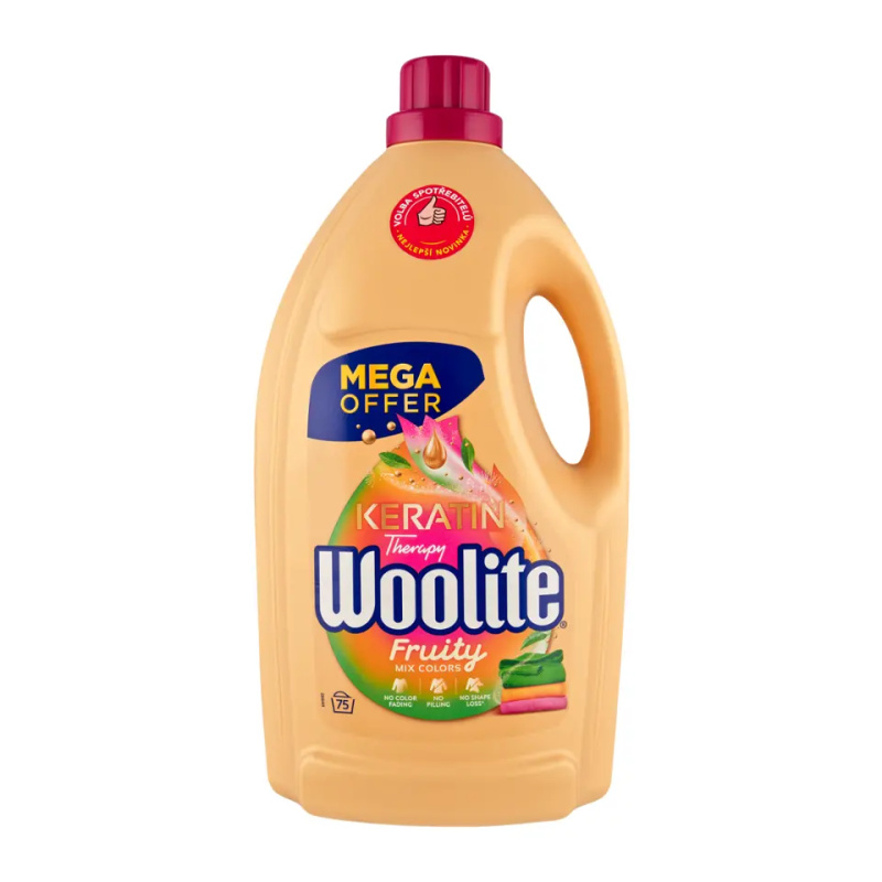 Woolite Keratin Therapy Fruity prací gel na barevné prádlo (4,5 l)