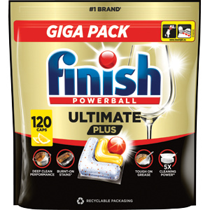 Finish Ultimate Plus kapsle do myčky nádobí - Lemon 120 ks