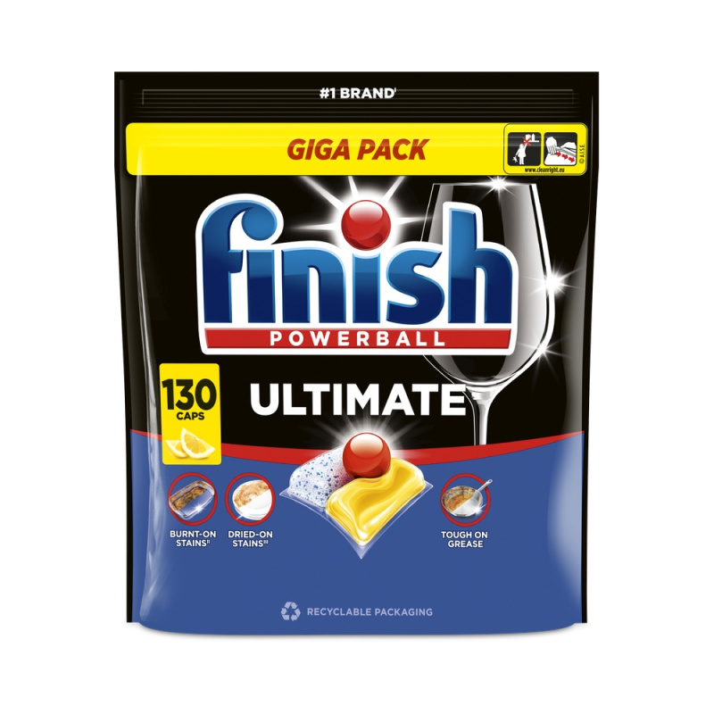 Finish Ultimate kapsle do myčky nádobí - Lemon 130 ks