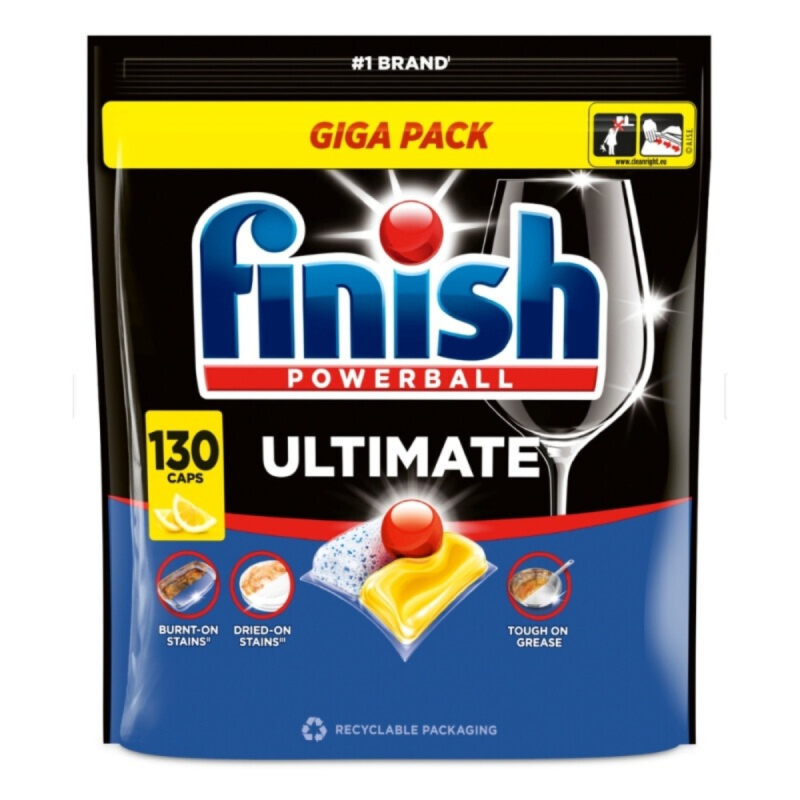 Finish Ultimate kapsle do myčky nádobí - Lemon 130 ks