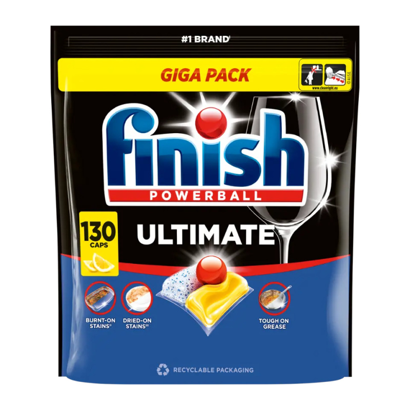 Finish Ultimate kapsle do myčky nádobí - Lemon 130 ks