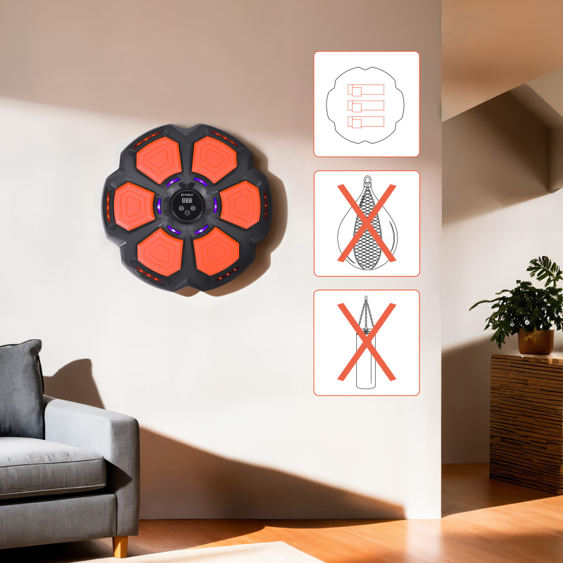 Elektronický boxerský terč HMS s LED, Bluetooth a rukavicemi