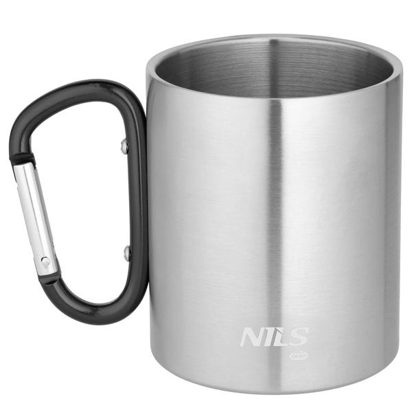 Bino Kempingový hrnek NILS Camp NC17110 s karau černý 300 ml