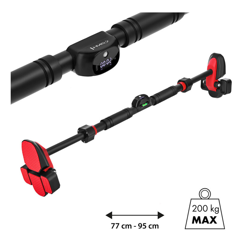 Hrazda do dveří s počítadlem a vodováhou HMS DD500