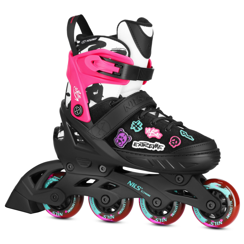 Kolečkové brusle NILS Extreme NA2053A VIBE růžové L(40-43)