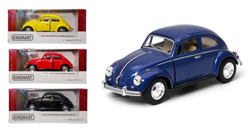 Kovový model auta VOLKSWAGEN Beetle s natahovacím pohonem