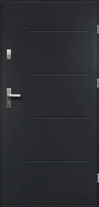 German Vchodové dveře Tytan 80 P / 900 × 2070 mm / ocel / pravé / antracit Varianta: ivi1
