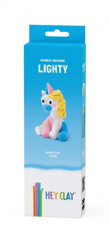 Masa modelovací Hey Clay Jednorožci 3 balení, Lighty