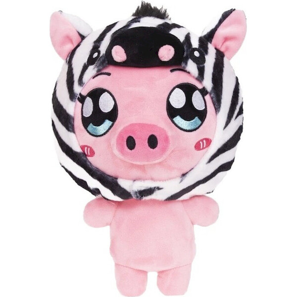 Plyšové prasátko v mikině zebra