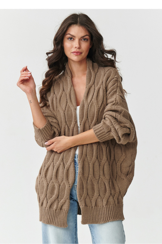 Svetr na zapínání  model 217408 Makadamia universal