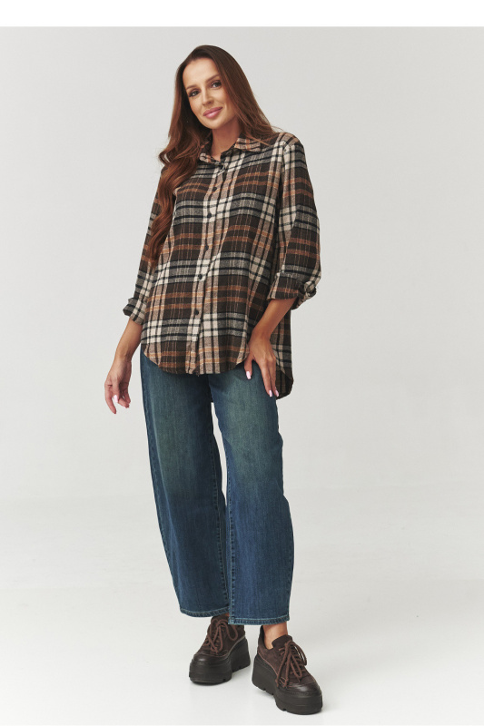 Košile s dlouhým rukávem  model 219733 Makadamia universal