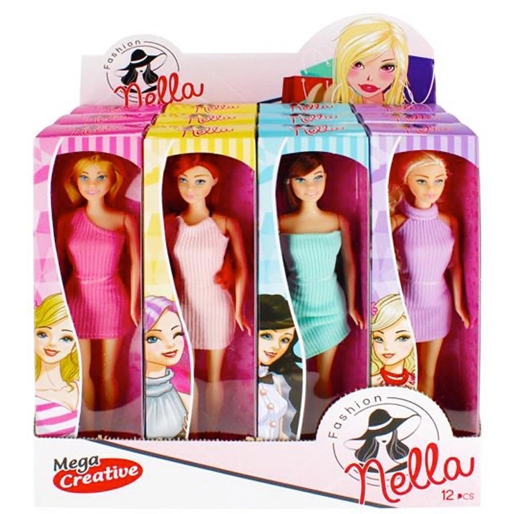 Panenka v barevných šatech