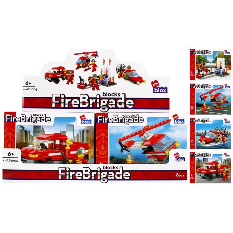 Stavebnice hasiči s minifigurkou – 4 druhy