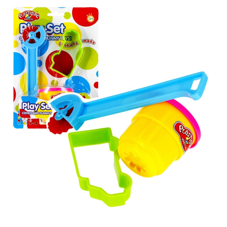 Plastelínový set pro děti s formičkou a válečkem