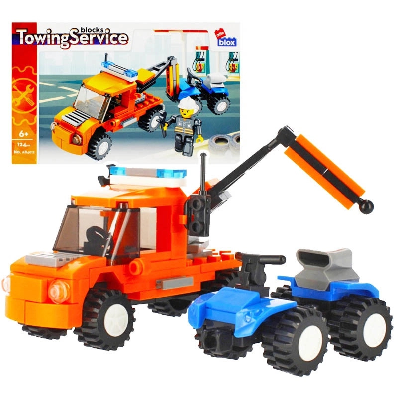 Stavebnice odtahová služba s autem a figurkou