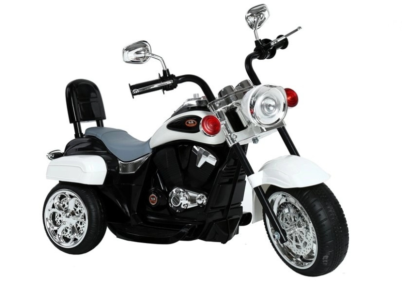 Dětský akumulátorový motocykl bílý