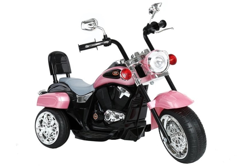 Dětská růžová motorka na akumulátor
