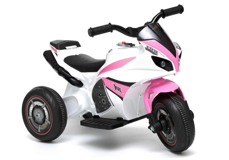 Dětský Elektrický Tříkolový Motocykl Růžový