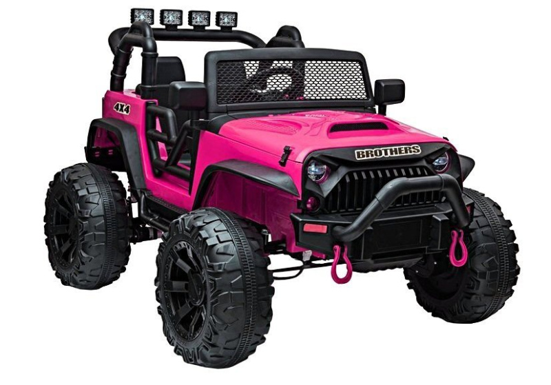 LEAN CARS Elektrické autíčko Jeep Brothers lakované růžové 24V 2x200W