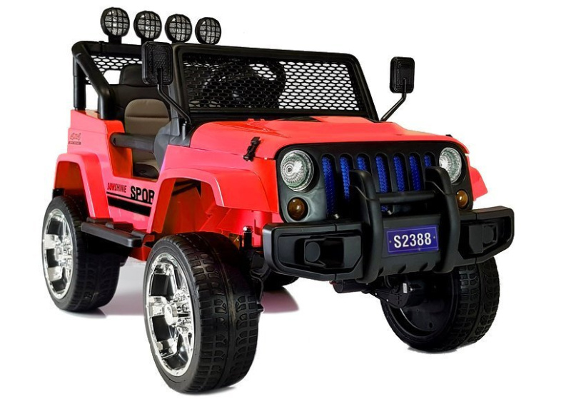 Tomido Auto na Akumulator S2388 Pilot Światła LED Radio Jeep Czerwony 4x45W