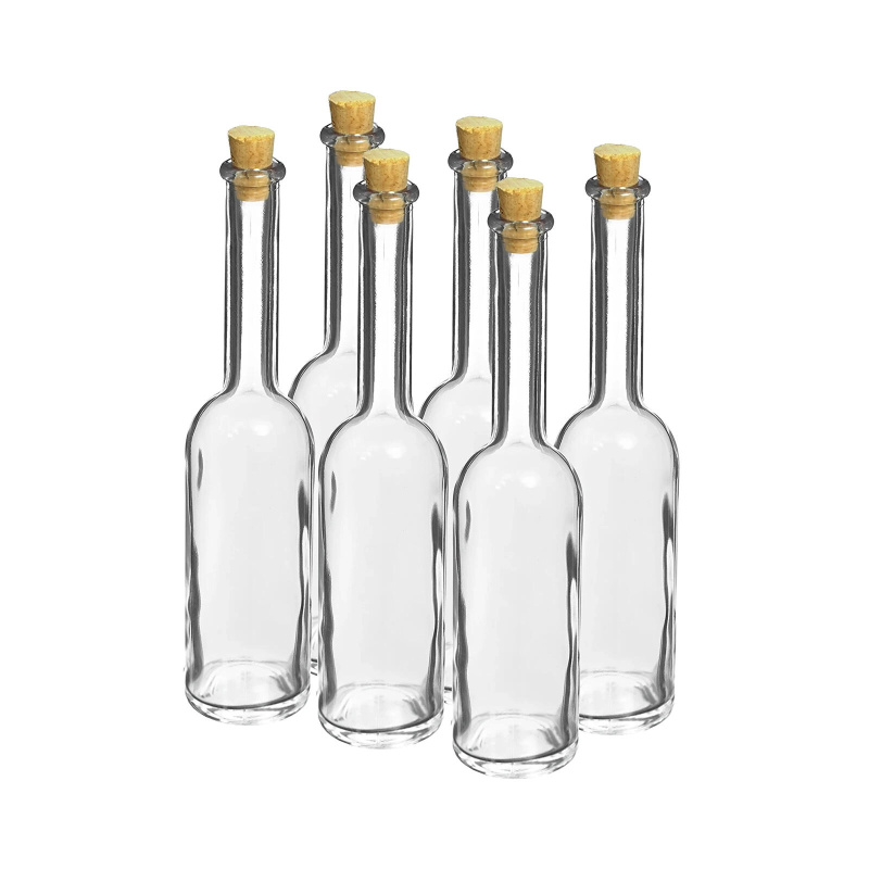 Skleněná láhev 100 ml s korkovou zátkou, sada 6 ks