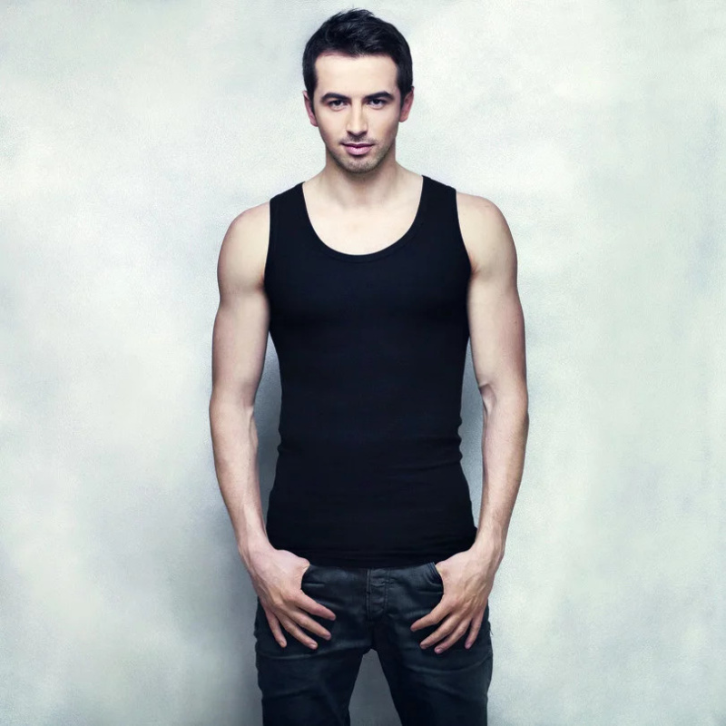 Pánský nátělník Karol - TOP-BIS černá S