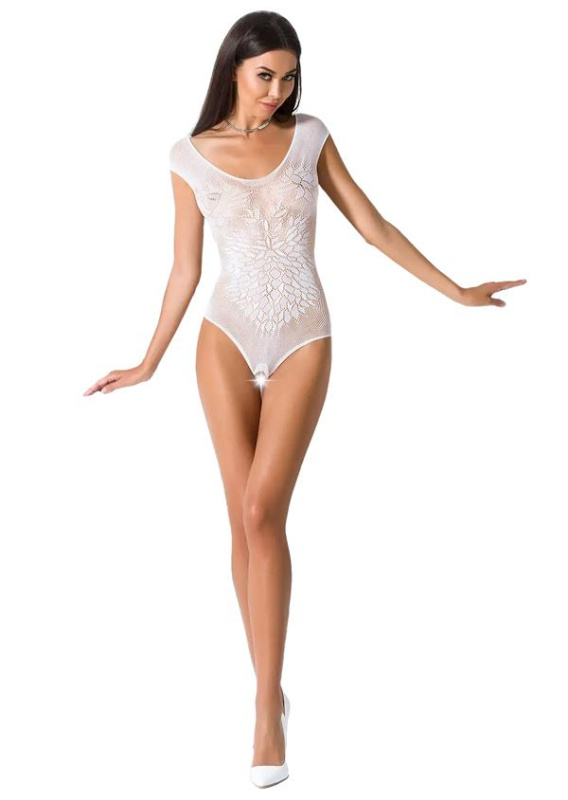 Passion BS064 white - Bodystocking Barva: Bílá, Velikost: S/L