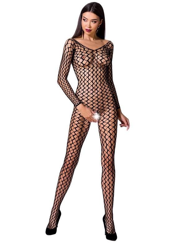 Passion BS068 black - Bodystocking Barva: Černá, Velikost: S/L