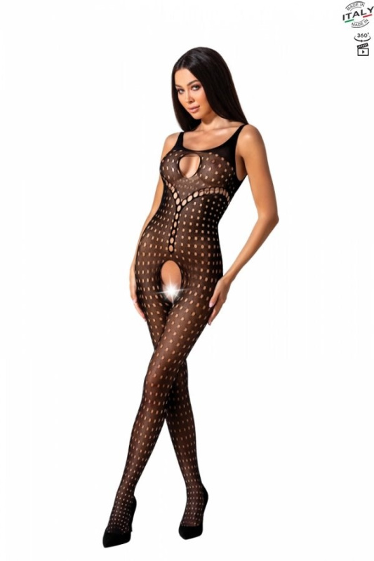 Passion BS078 black - Bodystocking Barva: Černá, Velikost: S/L