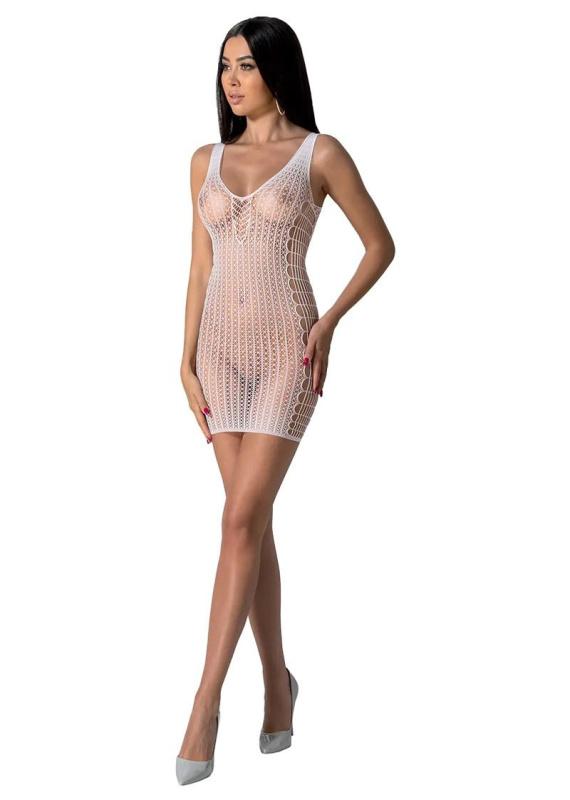 Passion BS097 white - Bodystocking Barva: Bílá, Velikost: S/L