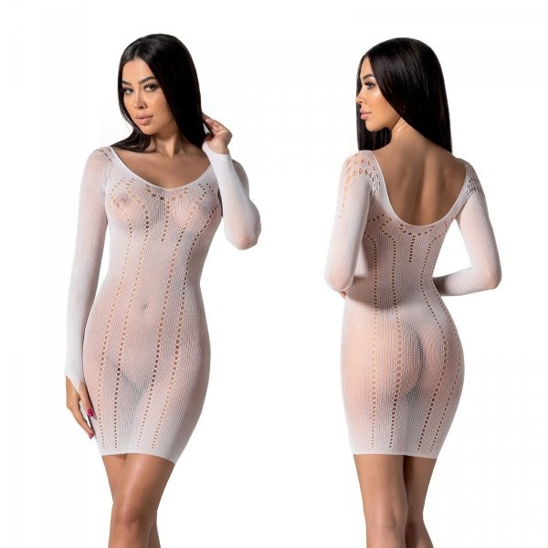 Šaty Passion BS101 white - Bodystocking Barva: Bílá, Velikost: S/L