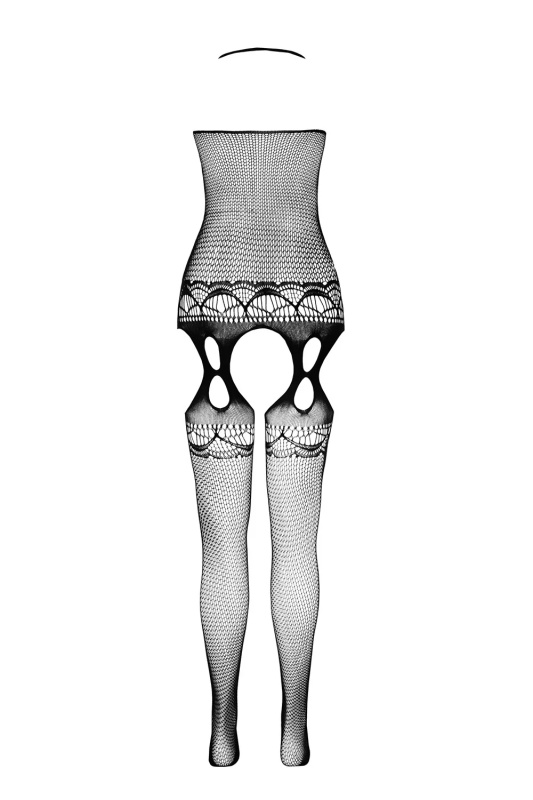 Passion ECO BS006 black - Bodystocking Barva: Černá, Velikost: S/L