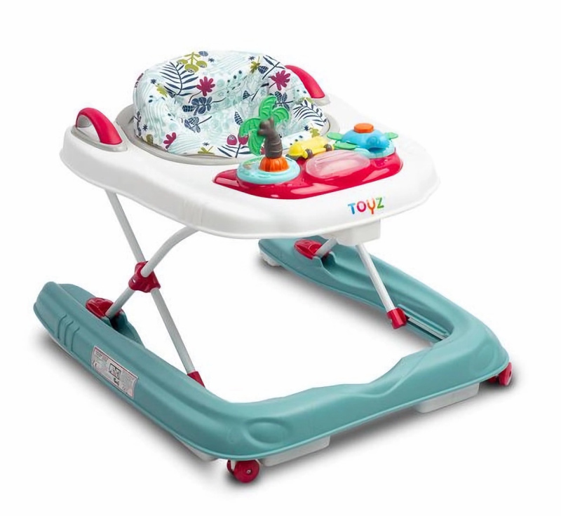 Toyz Multifunkční chodítko pro miminko/odstrkovadlo 2v1 Surf , Květy mátová