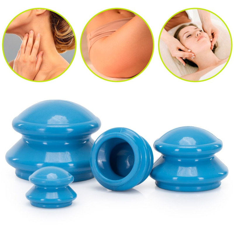 Masážní baňky sada 4ks ACTIGET ACT0026 modré