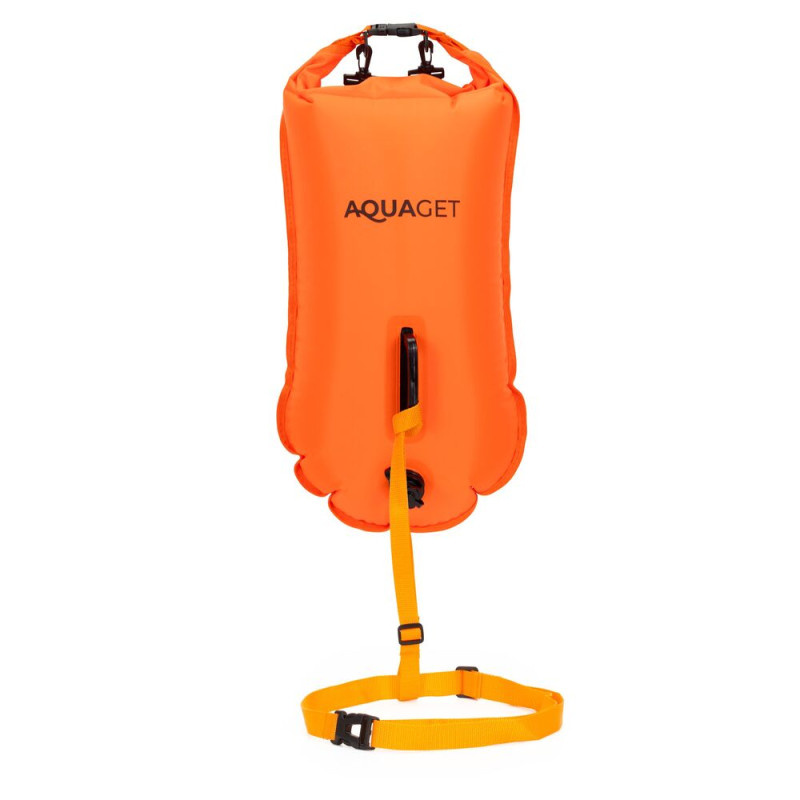 Plavecká bójka 35 l se suchou kapsou AQUAGET AQ0037 oranžová
