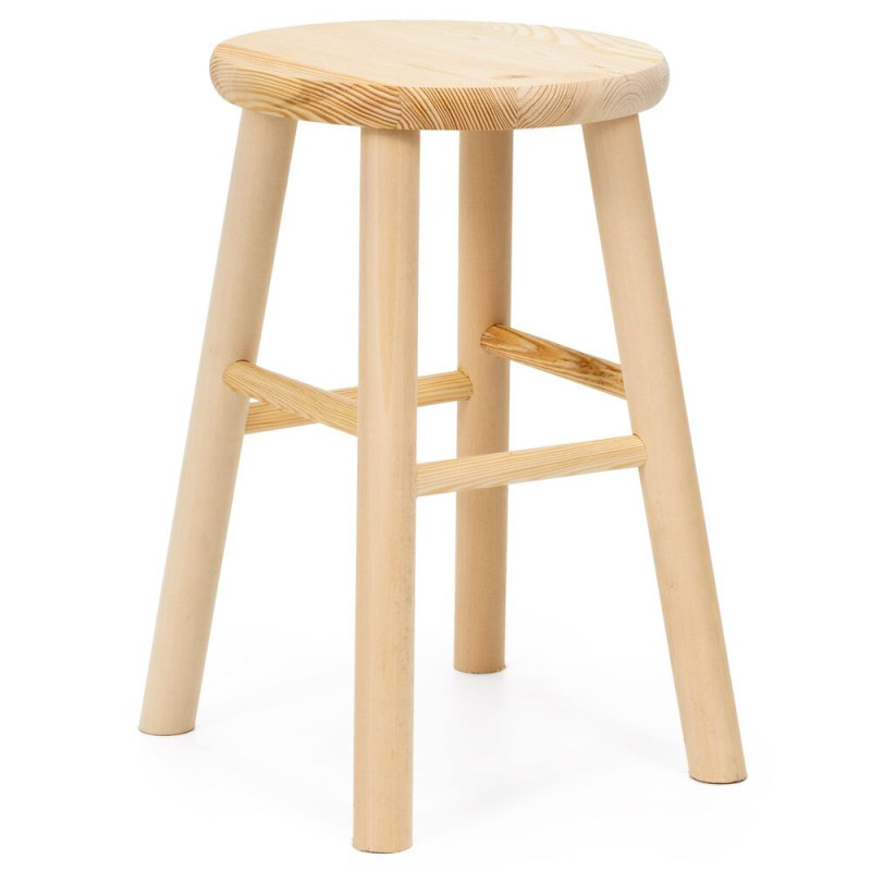 Dřevěná stolička kulatá SPRINGOS WF0003