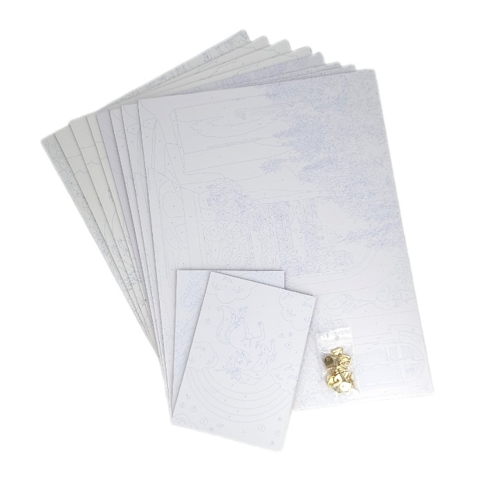 Karton šedý 2 mm s potiskem sada (10ks)