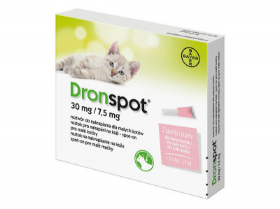 Dronspot 30mg/7.5mg malé kočky spot-on 2x0.35ml